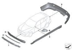 Дооснащение X-Line для BMW E84 X1 18d N47N (схема запасных частей)