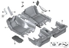 облицовка днища для BMW F13N 650iX 4.0 N63N (схема запасных частей)