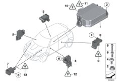 Электрические детали НПБ для BMW R60 Cooper S N18 (схема запасных частей)