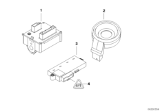 Выкл.зажигания-стартера/кольц.антен/CAS для BMW E60 530d M57N (схема запасных частей)