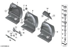 Обшивка багажного отделения П для BMW R55 Coop.S JCW N14 (схема запасных частей)