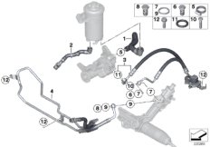 Масляные трубопроводы для BMW F16 X6 40dX N57Z (схема запасных частей)