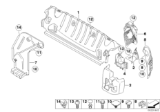 Облицовка борта погрузочного пола для BMW E93N 330i N52N (схема запасных частей)