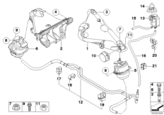 Подвеска двигателя для BMW E71 X6 40dX N57S (схема запасных частей)