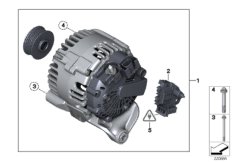 генератор для BMW R60 Cooper D ALL4 1.6 N47N (схема запасных частей)