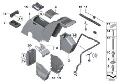 Холодильник, в Зд центральной консоли для ROLLS-ROYCE RR1N Phantom N73 (схема запасных частей)