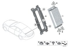 Зарядный блок устр.громк.связи Basis для BMW F10 525d N57 (схема запасных частей)