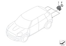 Ультразвуковой датчик для BMW R60 Cooper ALL4 N16 (схема запасных частей)