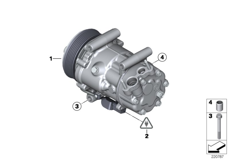 Compressore - Ricambi Usati для MINI R61 Cooper ALL4 N16 (схема запчастей)