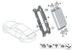Зарядный блок устр-ва громкой связи High для BMW F10 523i N53 (схема запасных частей)