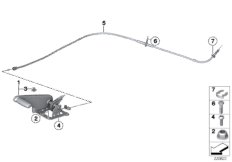 Рычаг стояночного тормоза для BMW R60 One D N47N (схема запасных частей)