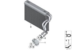 Испаритель/ предохранительный клапан для BMW F25 X3 28iX N20 (схема запасных частей)