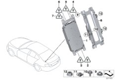 Combox Telematik для BMW F10N 530dX N57N (схема запасных частей)