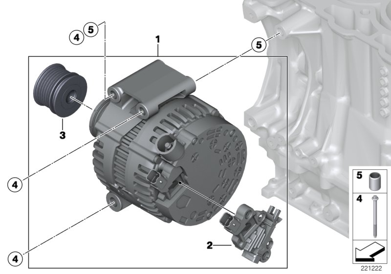 Alternatore di rotazione - Ricambi Usati для MINI R61 Cooper ALL4 N16 (схема запчастей)