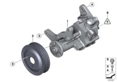 Насос гидроусилителя рулевого управления для BMW E71 X6 30dX N57 (схема запасных частей)