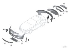 Дооснащение аэродинам.комплектом M для BMW E89 Z4 20i N20 (схема запасных частей)