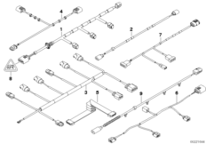 Различные дополнительные жгуты проводов для BMW E70N X5 30dX N57 (схема запасных частей)