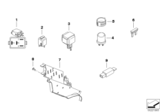 Различные реле с держателями для MOTO K14 F 650 CS 02 (0174,0184) 0 (схема запасных частей)