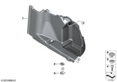 Боковая обшивка багажного отделения П для BMW E64N 630i N52N (схема запасных частей)