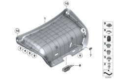 облицовка багажной двери для ROLLS-ROYCE RR5 Wraith N74R (схема запасных частей)