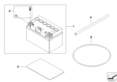 Аккумуляторная батарея для BMW K15 G 650 Xcountry 07 (0164,0194) 0 (схема запасных частей)