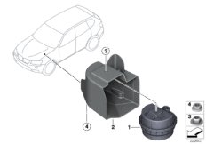 система охранной сигнализации для BMW F26 X4 35dX N57Z (схема запасных частей)