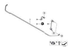 стабилизатор задний для BMW R56N Cooper D 2.0 N47N (схема запасных частей)