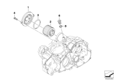 Масляный фильтр для BMW R131 G 650 GS 11 (0188,0189) 0 (схема запасных частей)