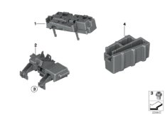 Кронштейн ЭБУ и модулей кузова для BMW F26 X4 30dX N57N (схема запасных частей)