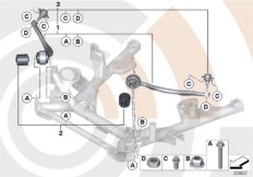 Сервисный к-т тяг/Value Line для BMW E53 X5 3.0i M54 (схема запасных частей)