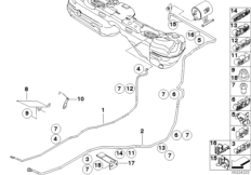 Топливопроводы/элементы крепления для BMW E92N 330i N52N (схема запасных частей)