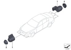 Ультразвуковой датчик для BMW F11 530d N57N (схема запасных частей)