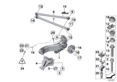 Балка мостаЗд/подвеска кол/подш.ступ.кол для BMW R60 Cooper S ALL4 N18 (схема запасных частей)