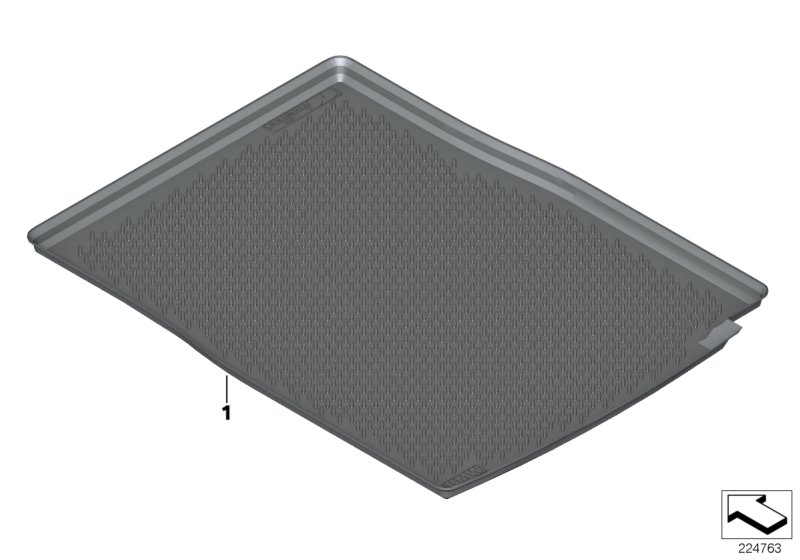 Фасонный коврик багажного отделения для BMW F02 730Ld N57 (схема запчастей)