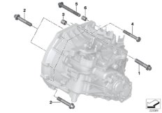 Крепление коробки передач для BMW R60 One N16 (схема запасных частей)