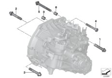 Крепление коробки передач для BMW R60 Cooper S ALL4 N18 (схема запасных частей)