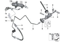 Привод управления сцеплением для BMW F25 X3 20iX N20 (схема запасных частей)