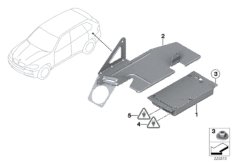 Телематические услуги Combox GPS для BMW E70N X5 M50dX N57X (схема запасных частей)