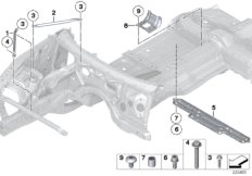 Элемент усиления кузова для ROLLS-ROYCE RR6 Dawn N74R (схема запасных частей)