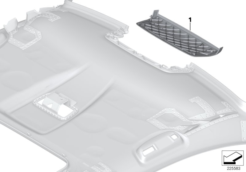Индив.доп.элементы фасонного потолка для BMW F04 Hybrid 7 N63 (схема запчастей)