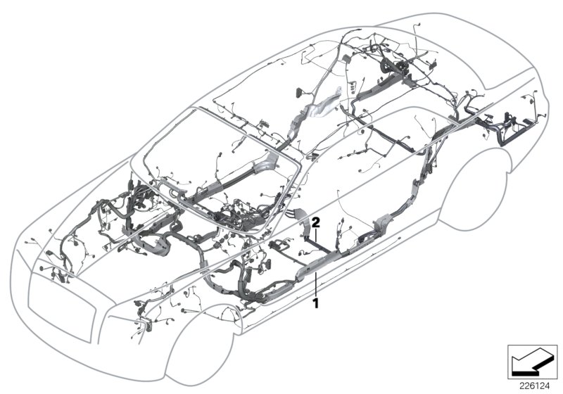 Основной жгут проводов, дубликат для BMW RR5 Wraith N74R (схема запчастей)