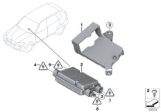 USB-порт для BMW E70N X5 30dX N57 (схема запасных частей)