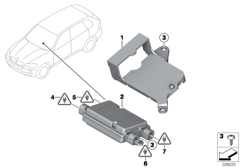 USB-порт для BMW E70 X5 M S63 (схема запчастей)