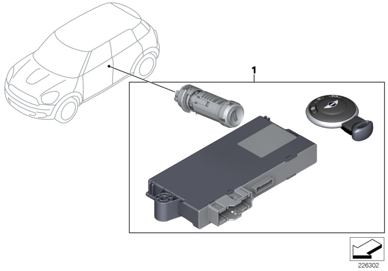 одновременное запирание для MINI R60 Cooper SD N47N (схема запчастей)