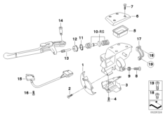 Детали арматуры сцепления для BMW K26 R 1200 RT 05 (0368,0388) 0 (схема запасных частей)