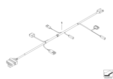 Жгут проводов ручки с обогревом для MOTO 59C3 R 1200 C Indep. 00 (0405,0433) 0 (схема запасных частей)