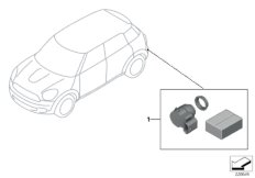 Комплект дооснащения PDC Зд для MINI R61 Cooper S ALL4 N18 (схема запасных частей)