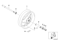 Литой диск Пд для MOTO C1N C1 (0191) 0 (схема запасных частей)