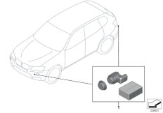 Комплект дооснащения PDC Пд и Зд для BMW F25 X3 35dX N57Z (схема запасных частей)