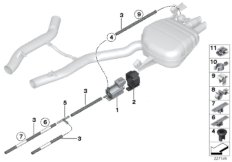 Вакуумное управление заслонкой глушителя для ROLLS-ROYCE RR6 Dawn N74R (схема запасных частей)